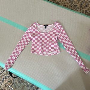 Forever 21 Long Sleeve Tight Cropped Top